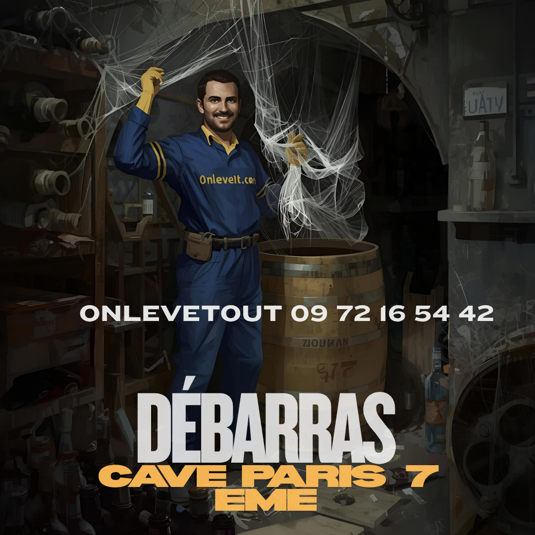 Passage étroit pour débarras cave dans un immeuble Paris 7	