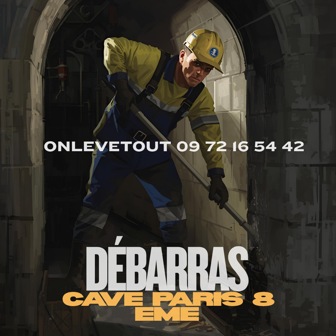 Passage étroit dans cave d’immeuble parisien au 8e arrondissement