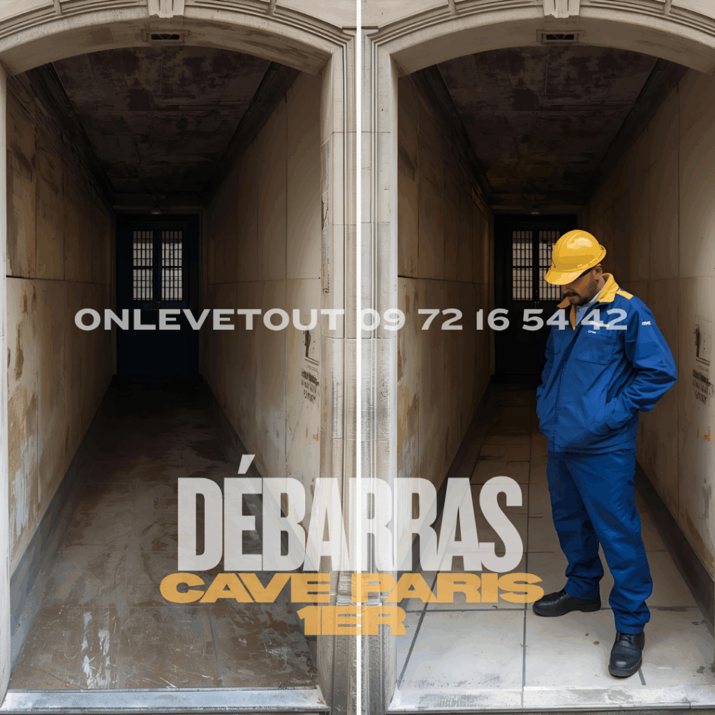 Avant et après débarras de cave dans Paris 1