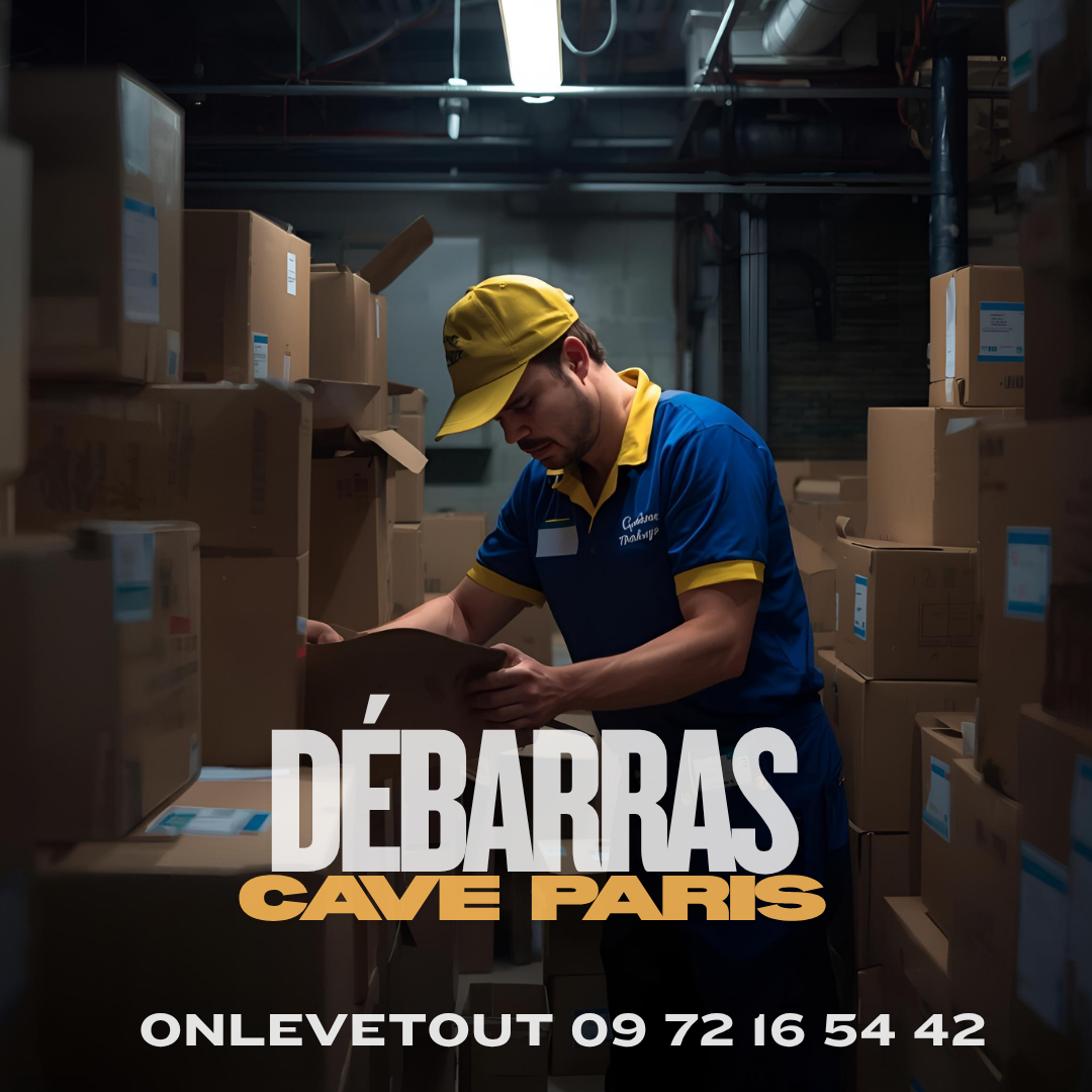 Débarras cave avec accès étroit dans un immeuble parisien