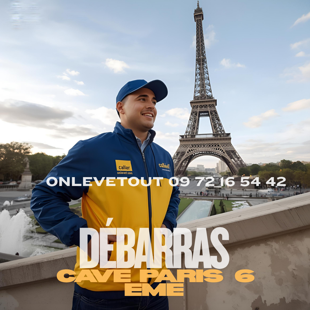 Équipe Onlevetout lors d’un débarras de cave à Paris 6	