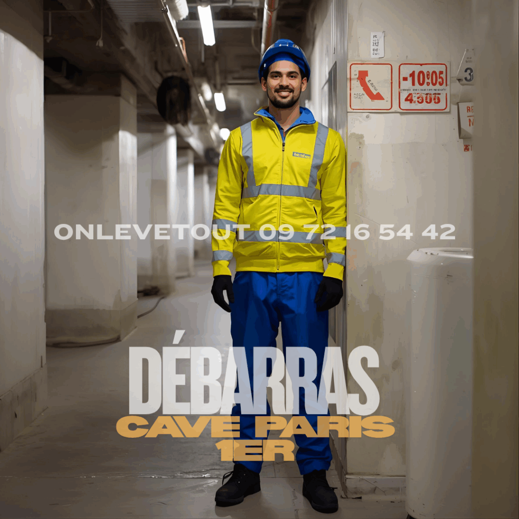 Équipe intervenant pour débarras efficace de cave à Paris 1	