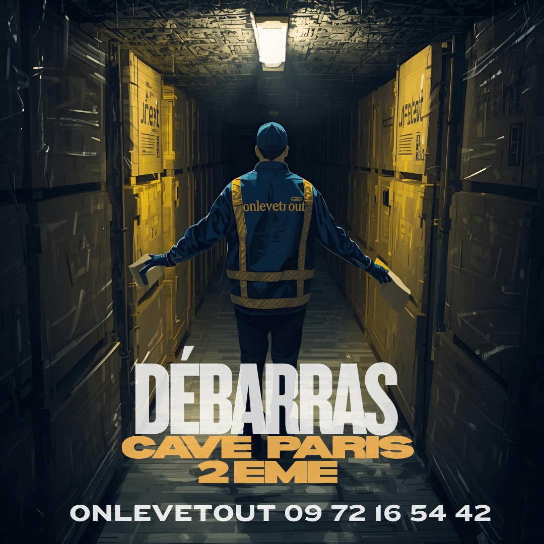 Équipe professionnelle en débarras cave Paris 2	