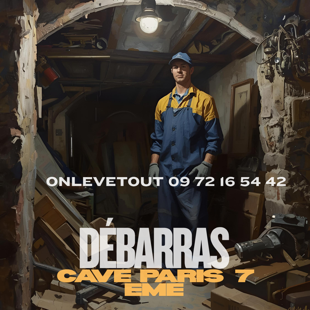 Nettoyage professionnel après débarras cave Paris 7	