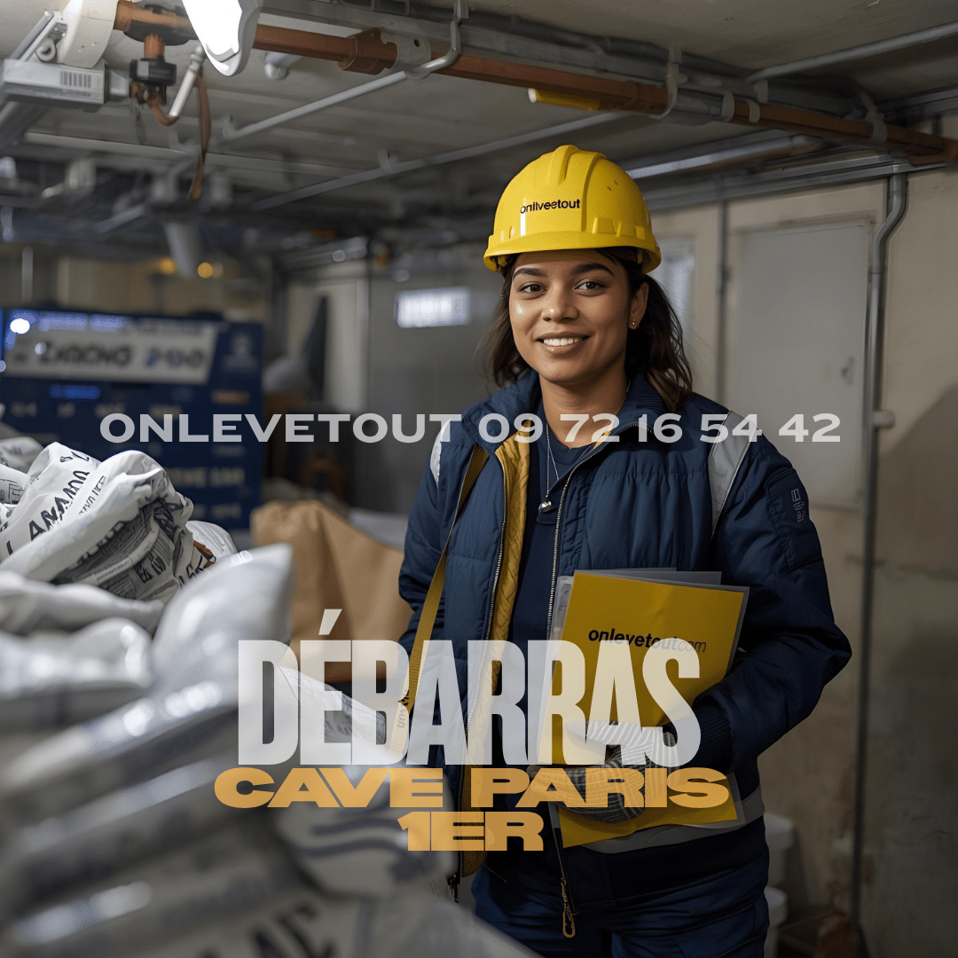 Équipe intervenant pour débarras efficace de cave à Paris 1	