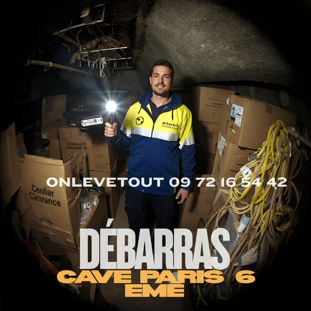Tri écologique des déchets issus d’un débarras de cave à Paris 6	