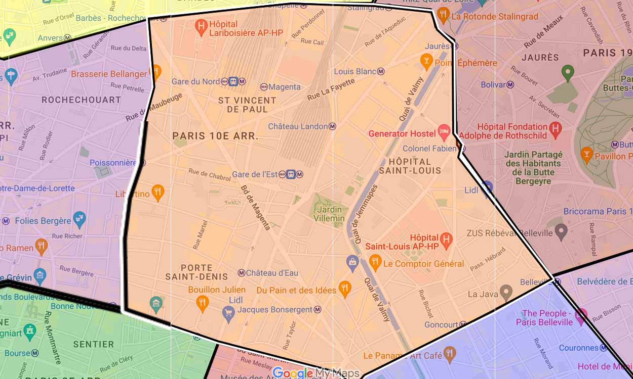 notre zone d'intervention pour le debarras cave paris 10