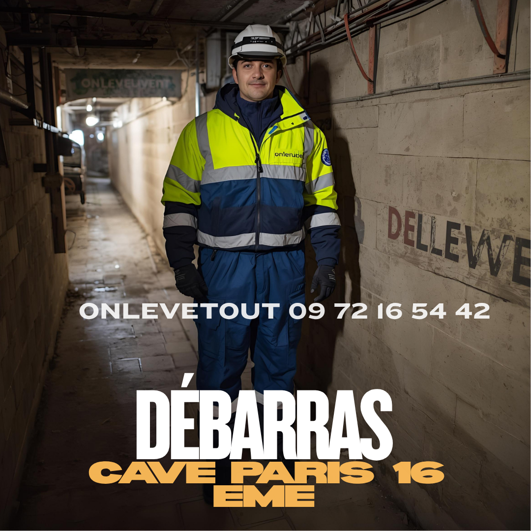 Cave encombrée dans le Paris 14ème nécessitant un débarras professionnel