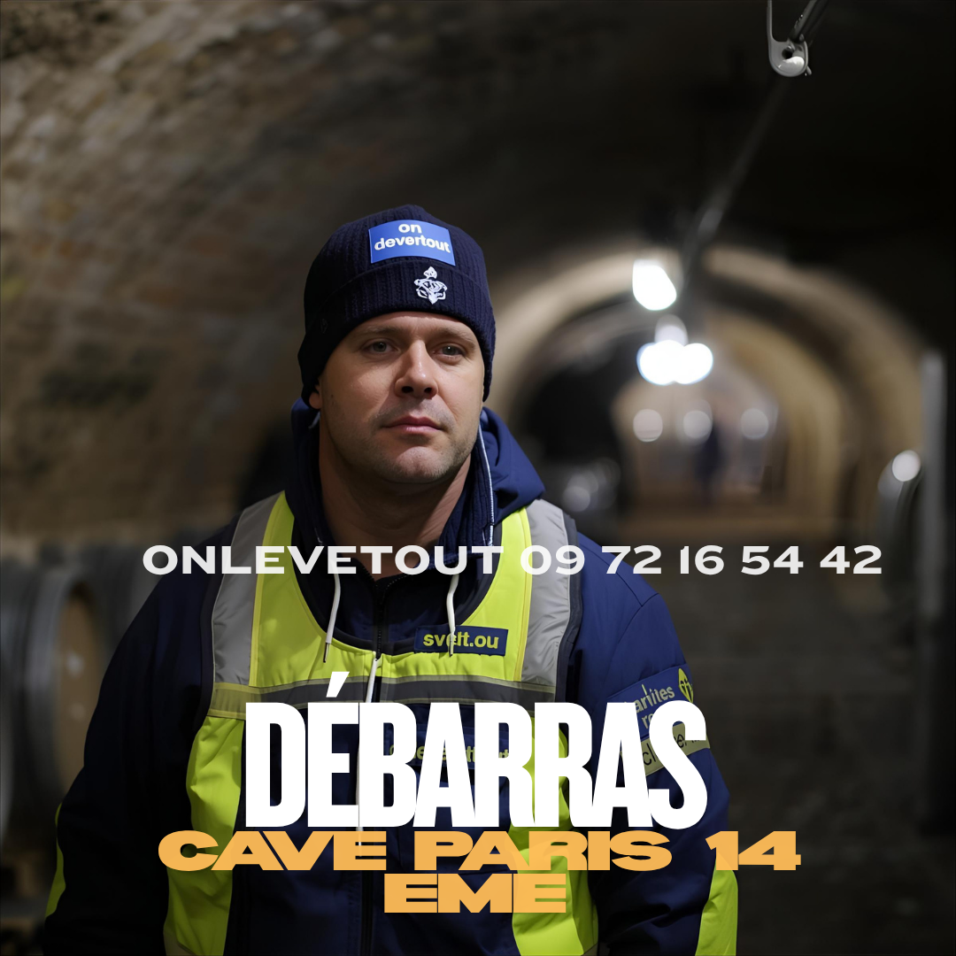 Équipe OnLeveTout réalisant un débarras de cave professionnel dans le 14ème arrondissement de Paris