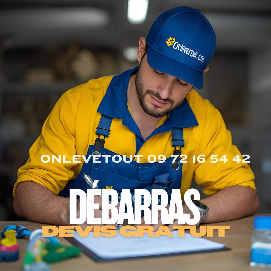 Document de devis détaillé OnLevetout pour débarras cave montrant transparence et détail des prestations