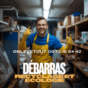 Don de meubles récupérés lors d'un débarras cave à une association Emmaüs à Paris