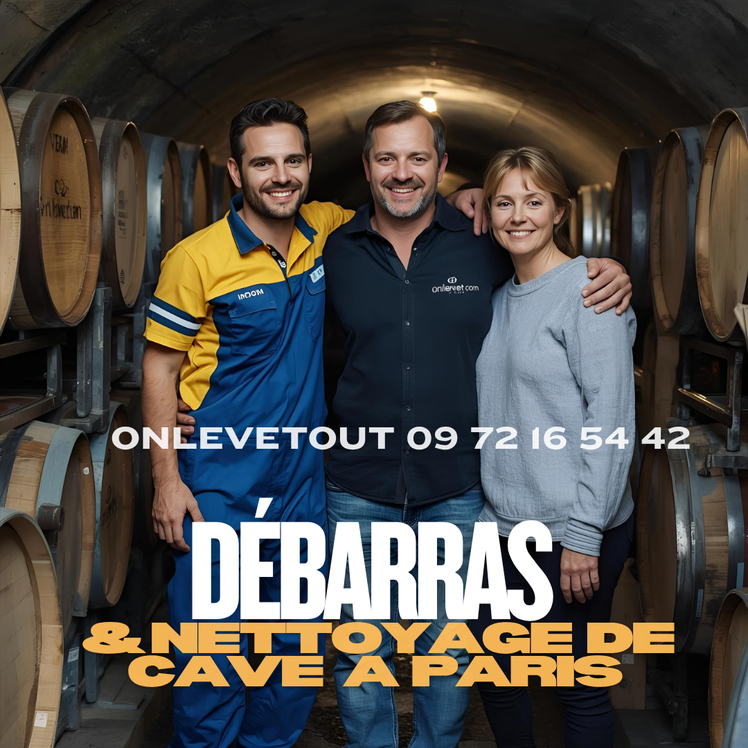 Professionnel effectuant le nettoyage complet d'une cave après débarras à Paris avec équipement de nettoyage industriel