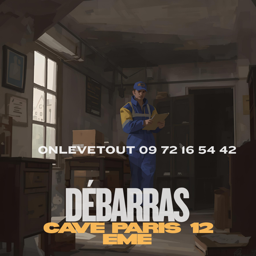 cave avant et après débarras cave Paris 12
