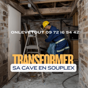 Transformation d'une cave parisienne en souplex habitable moderne et lumineux