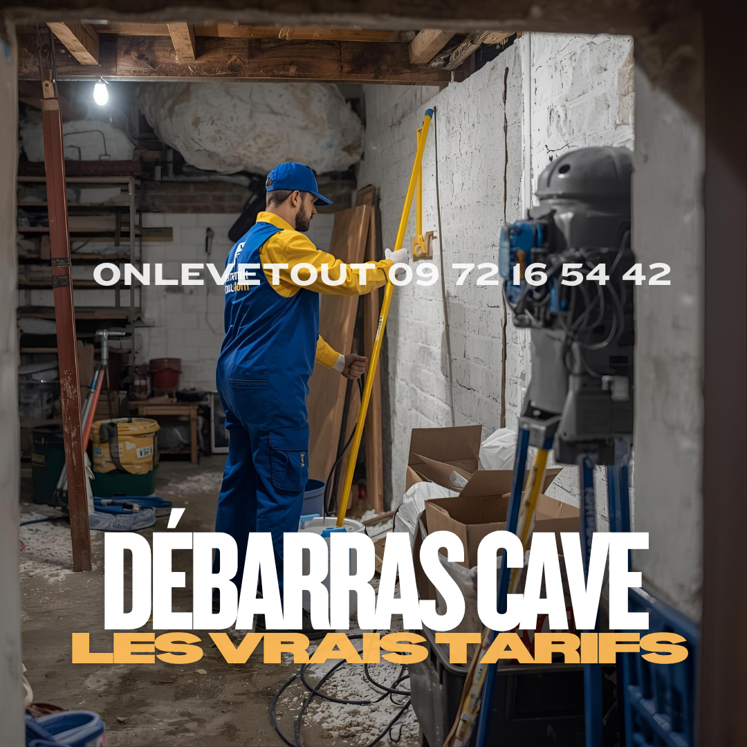Grille tarifaire détaillée des Prix Débarras Cave Paris avec tous les facteurs de coût