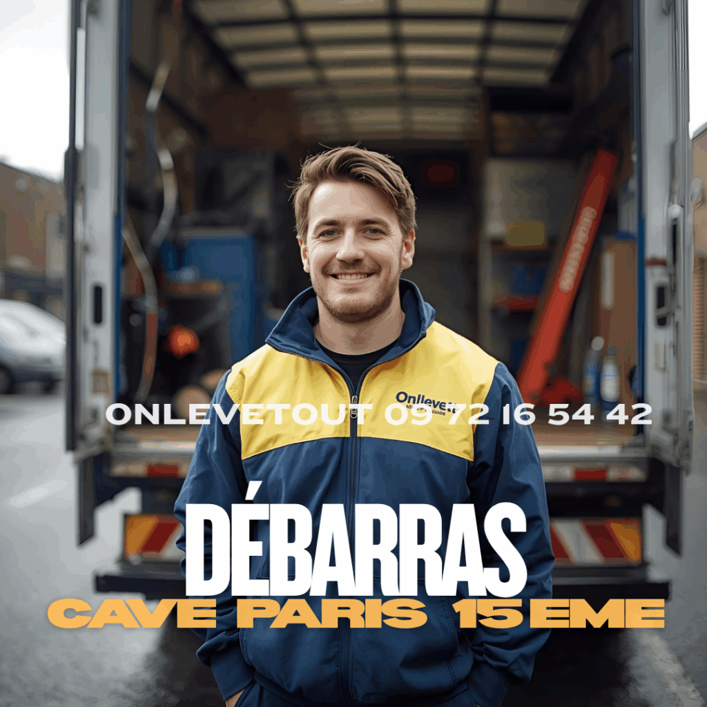 Tri sélectif et valorisation des encombrants lors d'un débarras cave Paris 15ème arrondissement de Paris